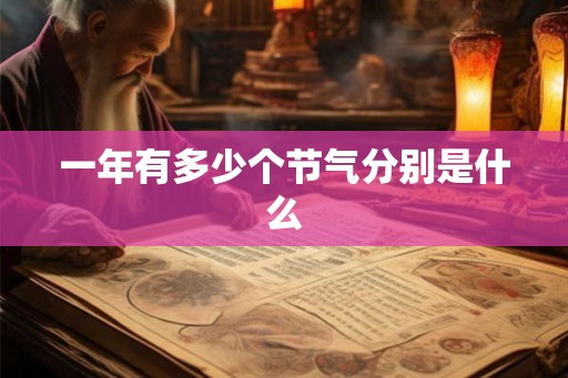 一年有多少个节气分别是什么