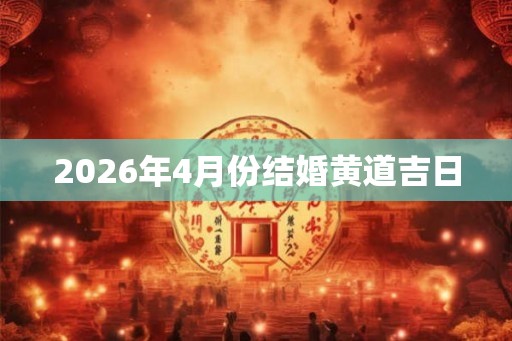 2026年4月份结婚黄道吉日
