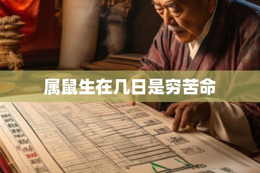 属鼠生在几日是穷苦命 属鼠生在几日是穷苦命