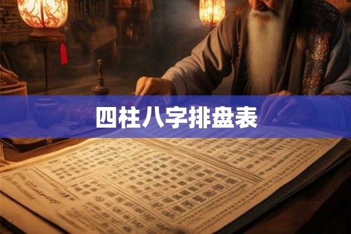 四柱八字排盘表