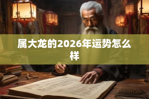 属大龙的2026年运势怎么样