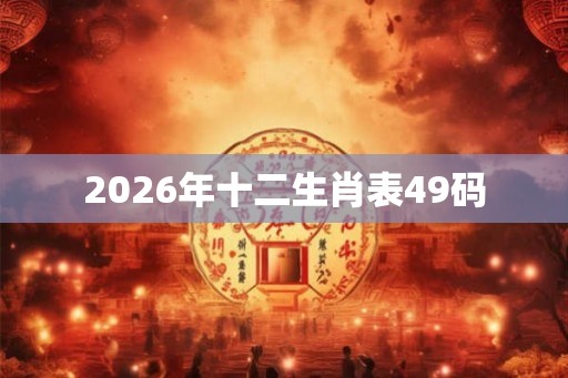 2026年十二生肖表49码