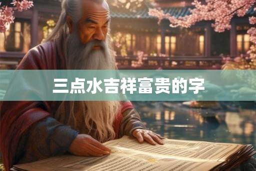 三点水吉祥富贵的字