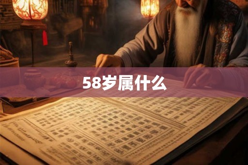 58岁属什么