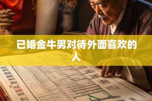 已婚金牛男对待外面喜欢的人