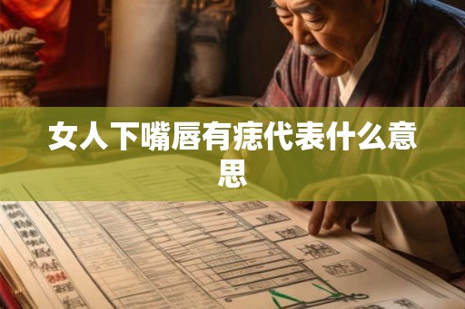 女人下嘴唇有痣代表什么意思