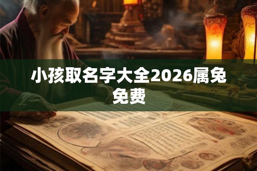 小孩取名字大全2026属兔免费