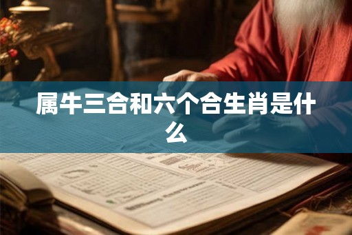 属牛三合和六个合生肖是什么 属牛三合和六个合生肖是什么