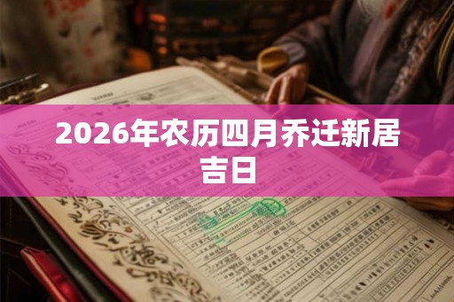 2026年农历四月乔迁新居吉日
