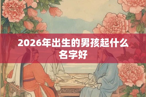 2026年出生的男孩起什么名字好 2026年出生的男孩起什么名字好