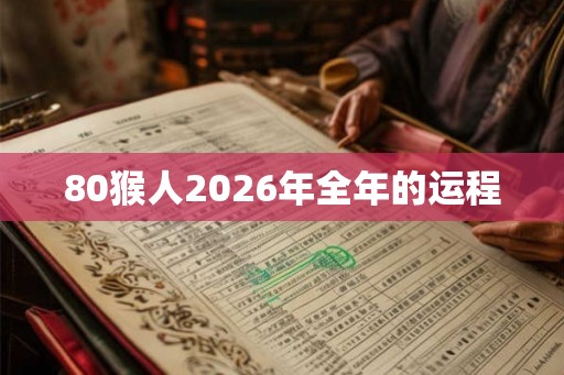 80猴人2026年全年的运程 80猴人2026年全年的运程