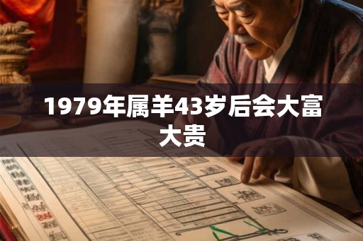 1979年属羊43岁后会大富大贵 1979年属羊43岁后会大富大贵