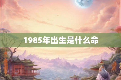 1985年出生是什么命
