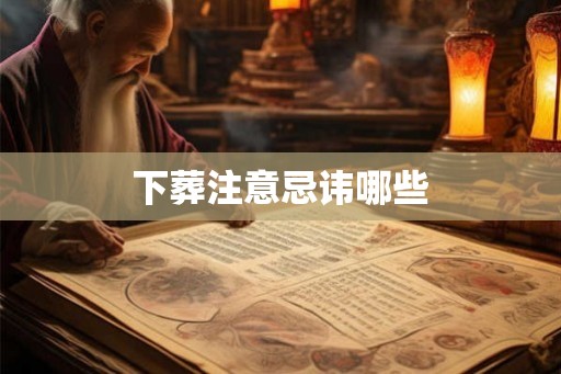 下葬注意忌讳哪些