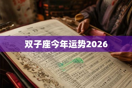 双子座今年运势2026 双子座今年运势2026