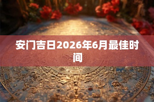 安门吉日2026年6月最佳时间