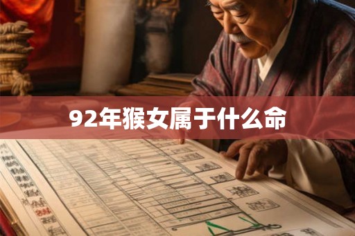 92年猴女属于什么命