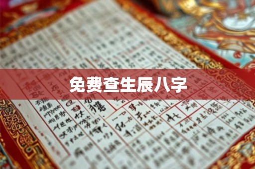免费查生辰八字