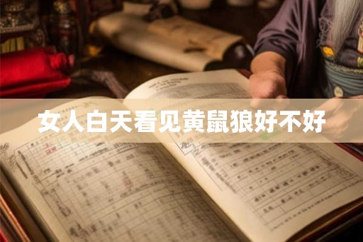 女人白天看见黄鼠狼好不好