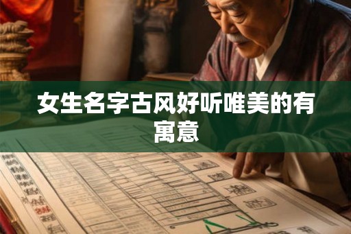女生名字古风好听唯美的有寓意 女生名字古风好听唯美的有寓意