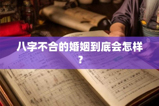 八字不合的婚姻到底会怎样? 八字不合的婚姻到底会怎样?