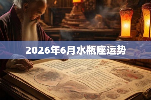 2026年6月水瓶座运势