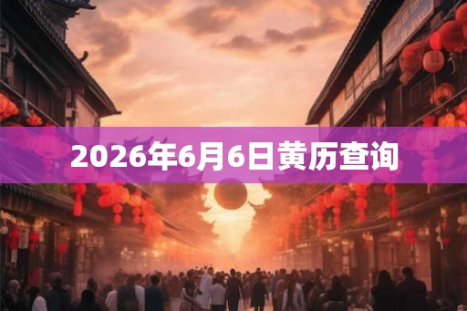 2026年6月6日黄历查询 2026年6月6日黄历查询