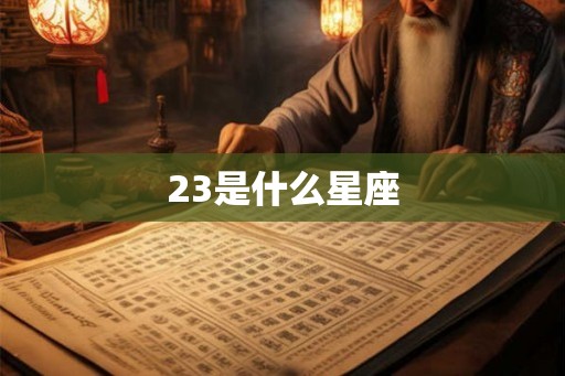 23是什么星座