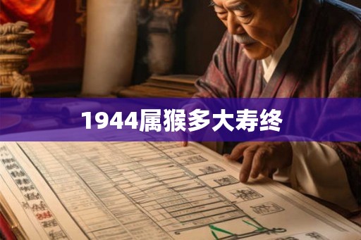 1944属猴多大寿终