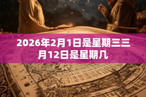 2026年2月1日是星期三三月12日是星期几