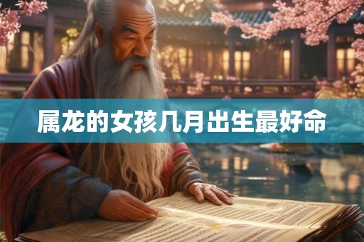 属龙的女孩几月出生最好命