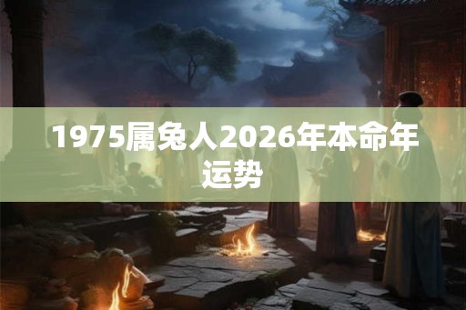 1975属兔人2026年本命年运势