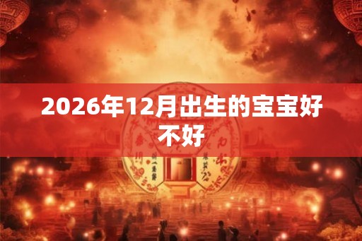 2026年12月出生的宝宝好不好