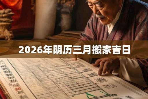 2026年阴历三月搬家吉日 2026年阴历三月搬家吉日