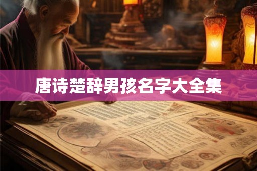 唐诗楚辞男孩名字大全集