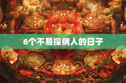 6个不易探病人的日子