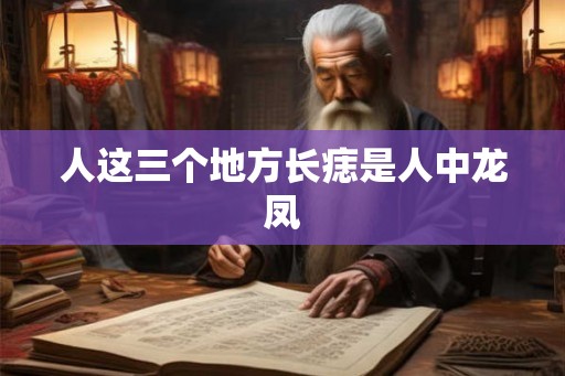 人这三个地方长痣是人中龙凤