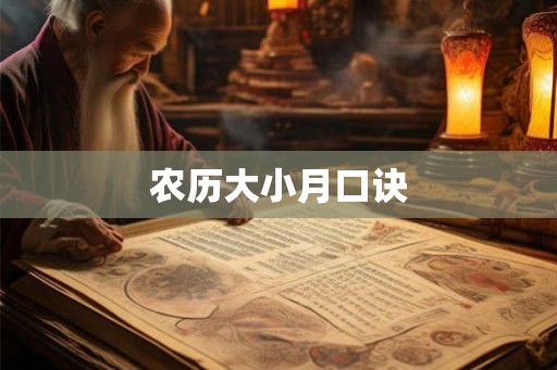 农历大小月口诀 农历大小月口诀