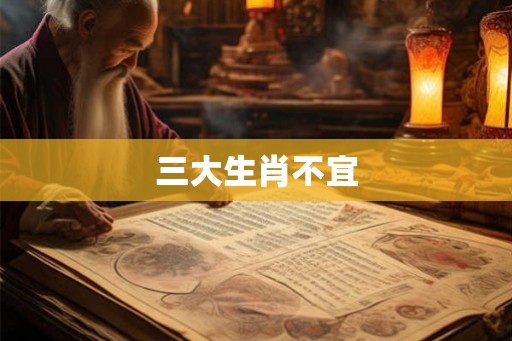 三大生肖不宜 三大生肖不宜