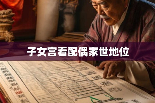 子女宫看配偶家世地位