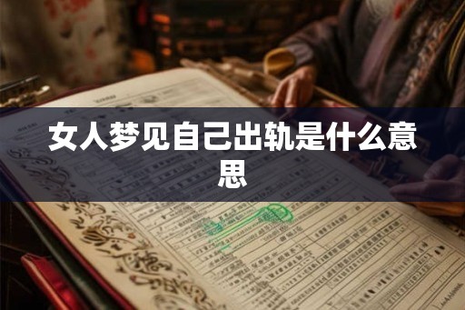 女人梦见自己出轨是什么意思