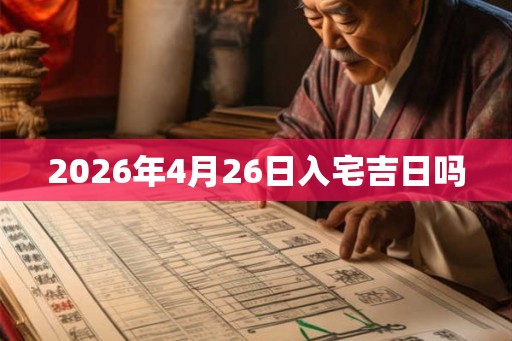 2026年4月26日入宅吉日吗