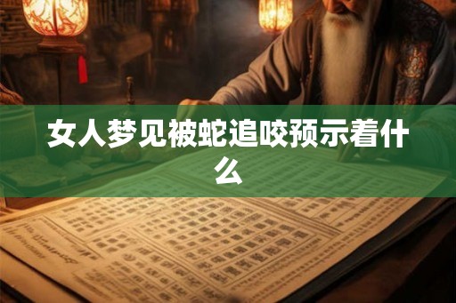 女人梦见被蛇追咬预示着什么