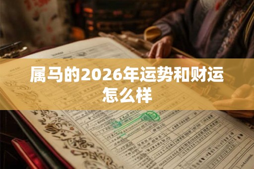 属马的2026年运势和财运怎么样