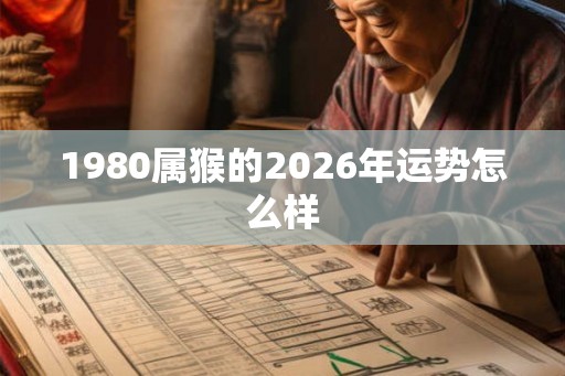 1980属猴的2026年运势怎么样