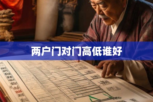 两户门对门高低谁好