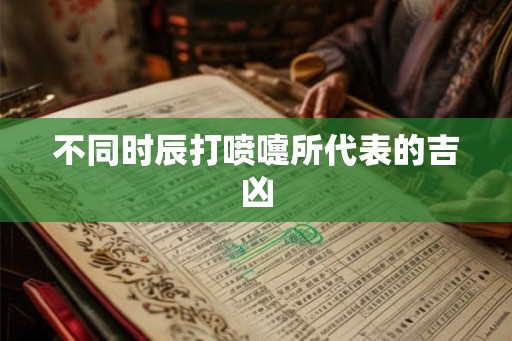 不同时辰打喷嚏所代表的吉凶