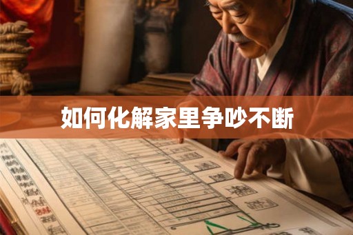 如何化解家里争吵不断