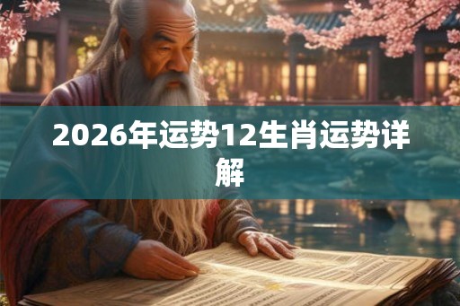 2026年运势12生肖运势详解