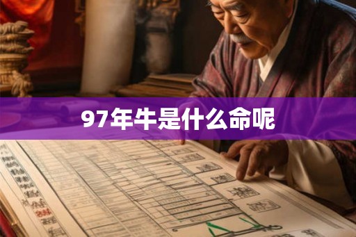 97年牛是什么命呢 97年牛是什么命呢